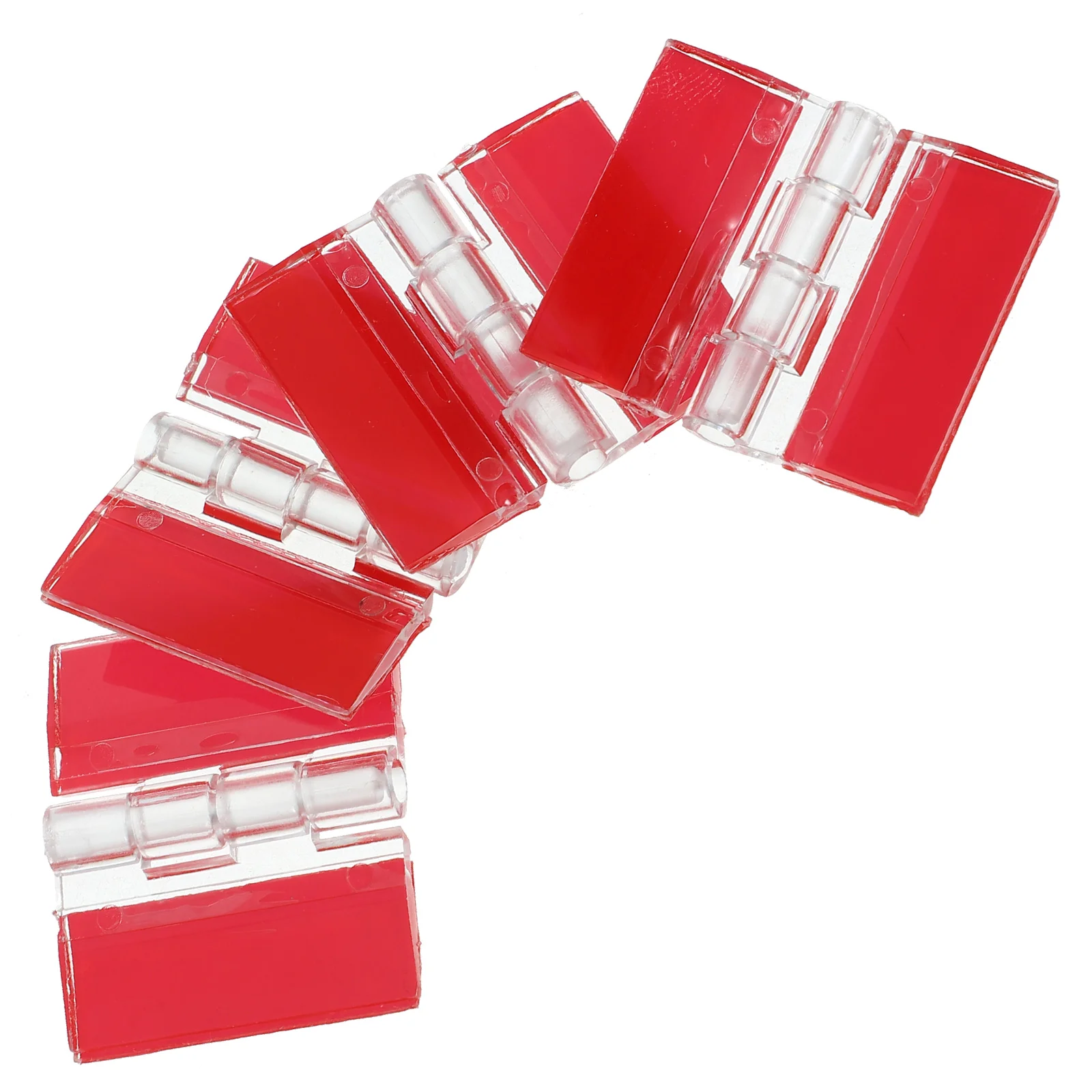 

4 Pcs Kitchen Cabinet Hinges Self Adhesive Folding Door Transparent Piano Fish Tank Red for Doors