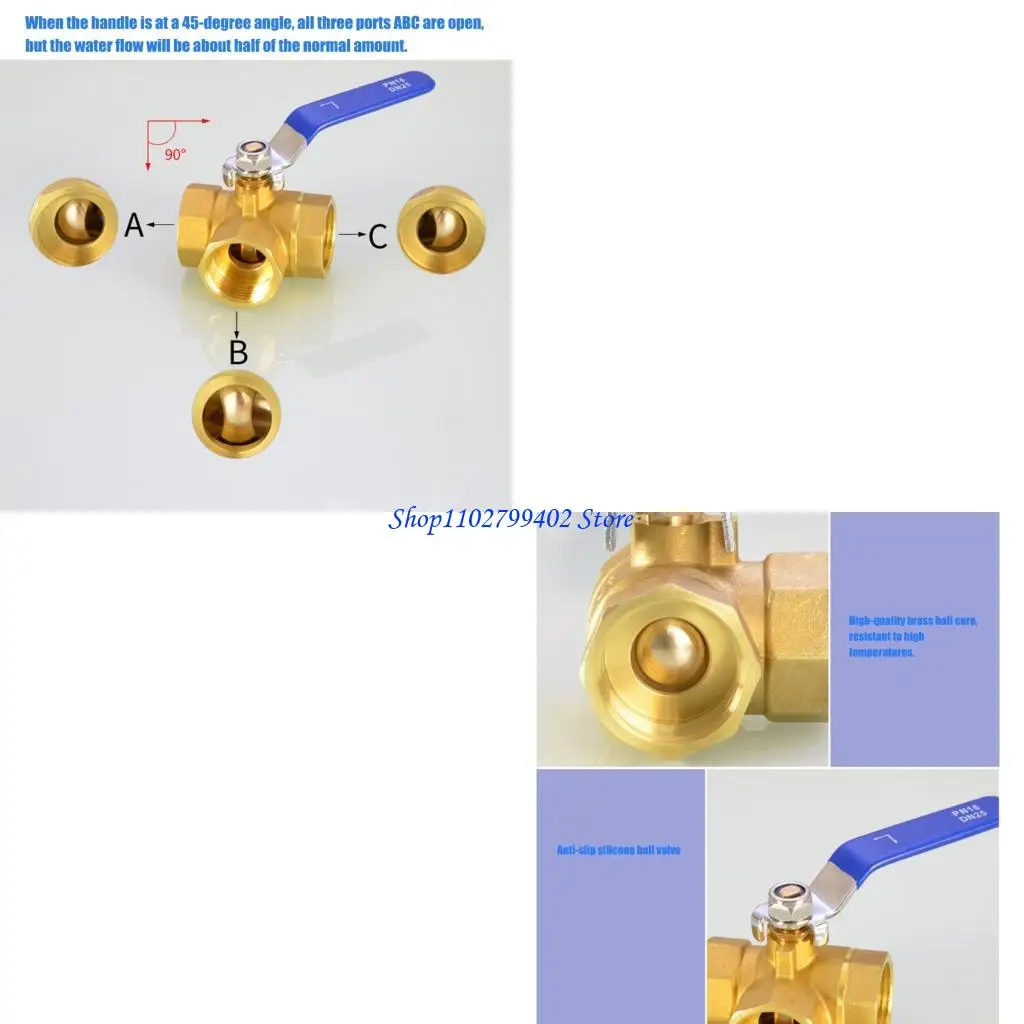547F Ball Valves Brass Construction Strong Adapter for Homes & Commercial Use