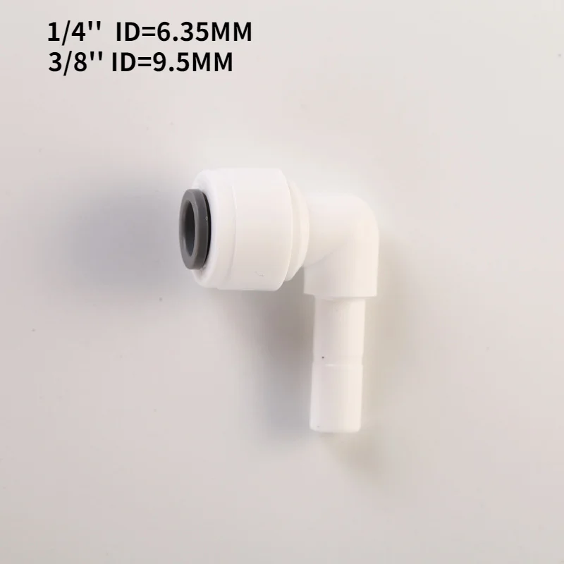 Fit 1/4'' 3/8'' 6.35/9.5 OD Tube 90 Degree Elbow POM Quick Fitting Connector For Aquarium RO Water Filter Reverse Osmosis System