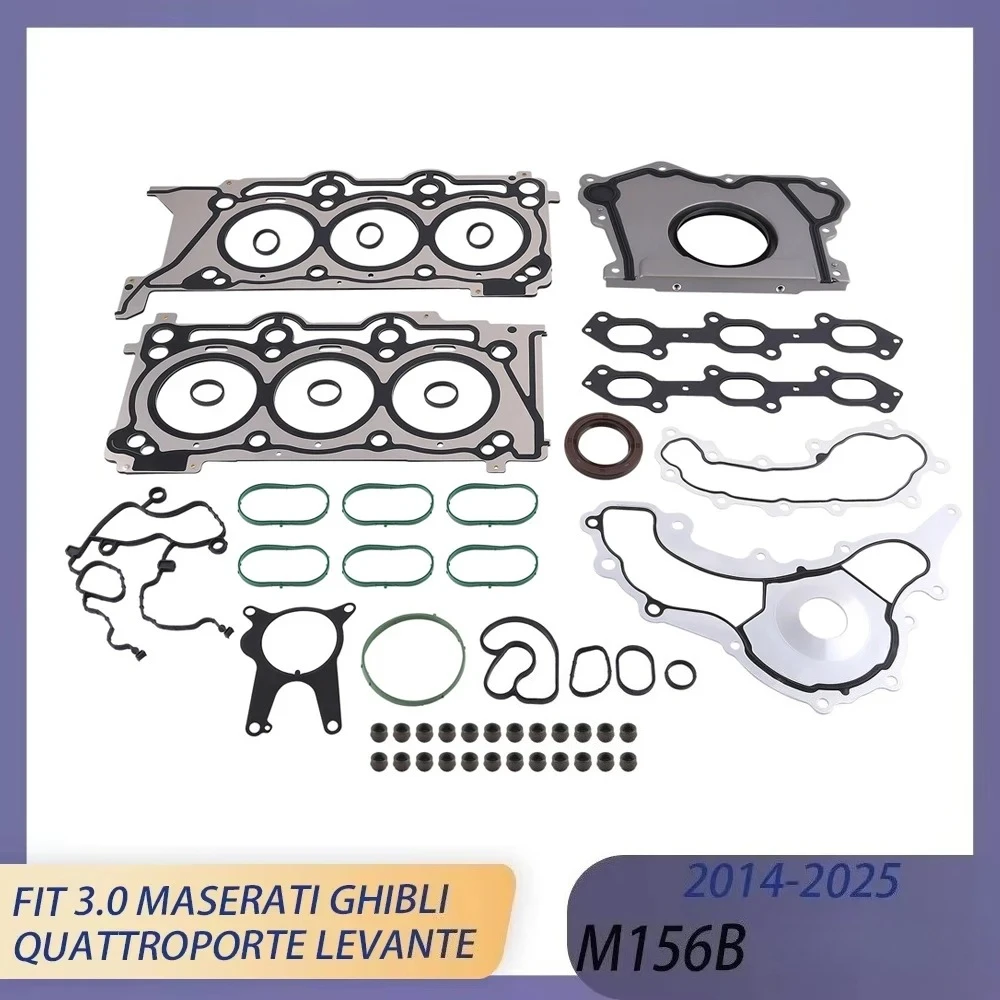 Engine Part Full Cylinder Gasket Set Fit 3.0 L T V6 GAS DOHC M156B 14-22 For Maserati Quattroporte Ghibli Levante