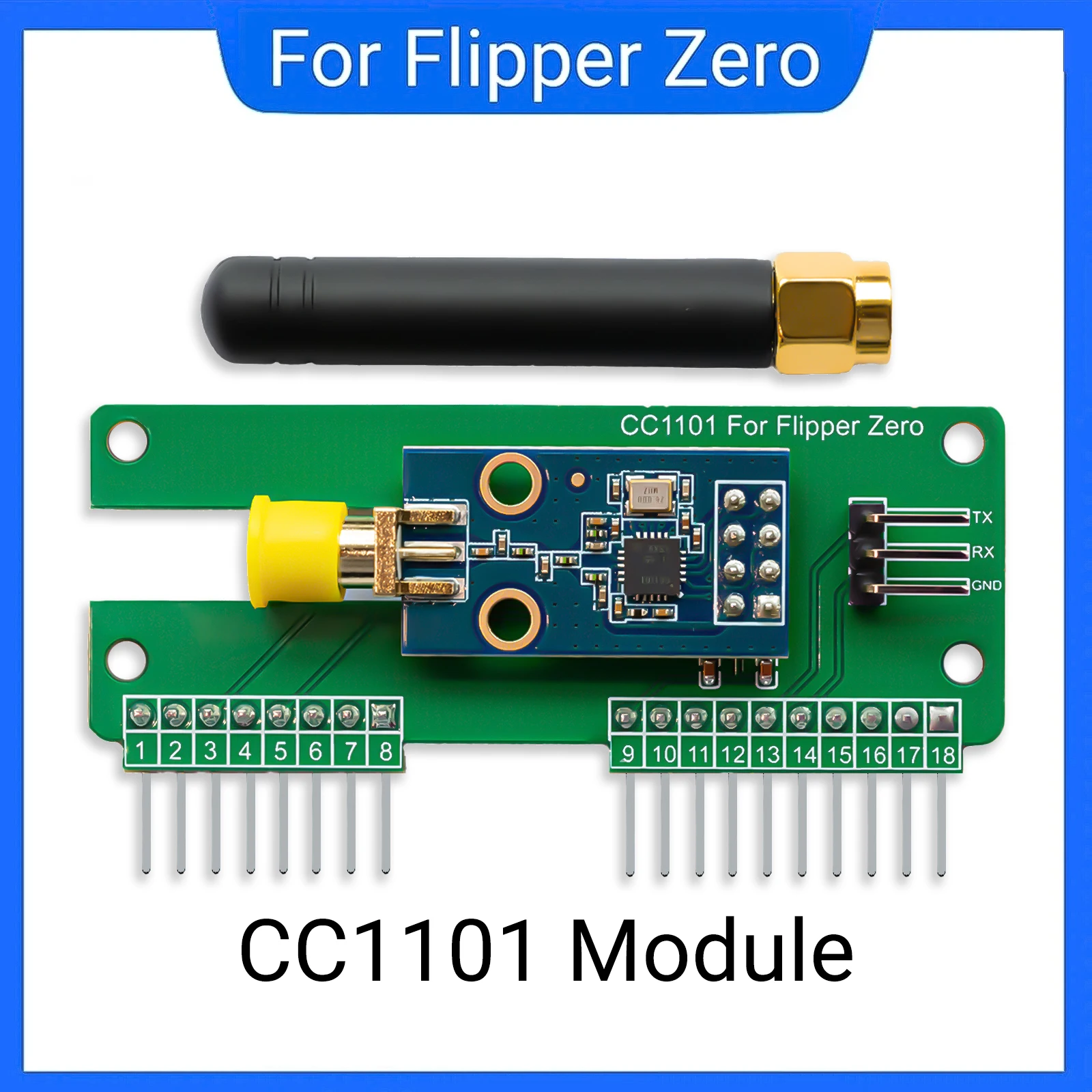 

Für Flipper Null WiFi CC1101 SubGhz 433Mhz (2015) Bord GPIO CC1101 Maus Modul Für Flipper Null Änderung