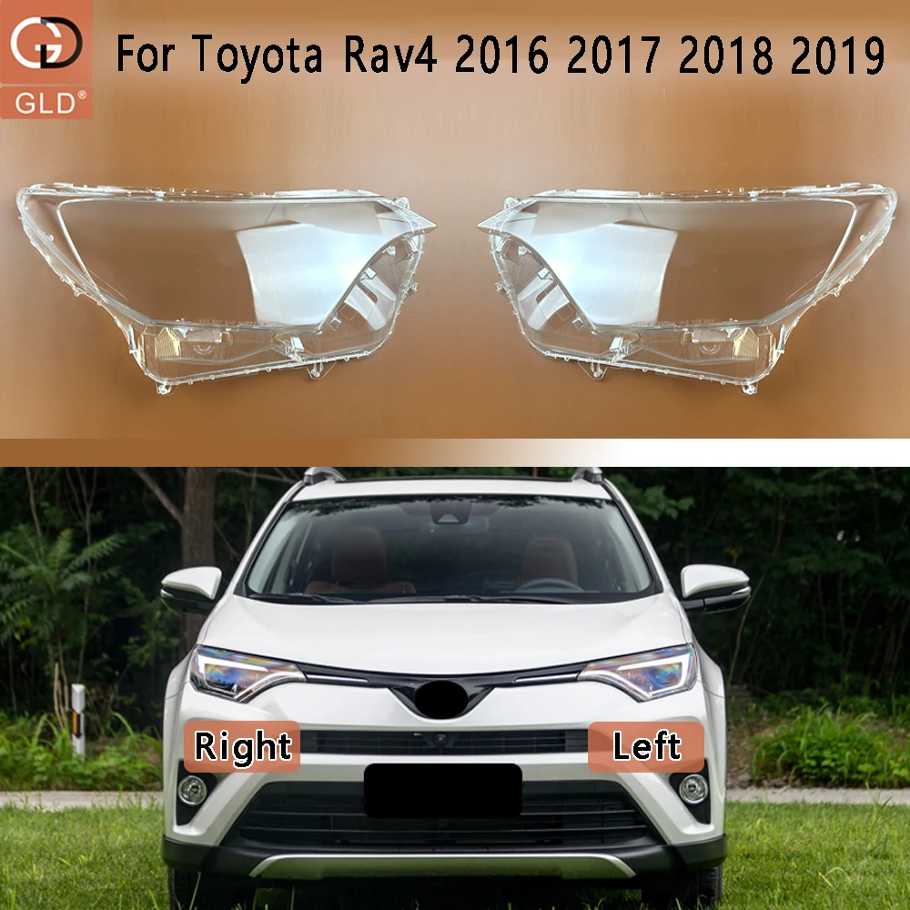 Fari Copertura Trasparente Paralume Faro Borsette Plexiglass Sostituire Paralume Originale Per Toyota Rav4 2016 2017 2018 2019