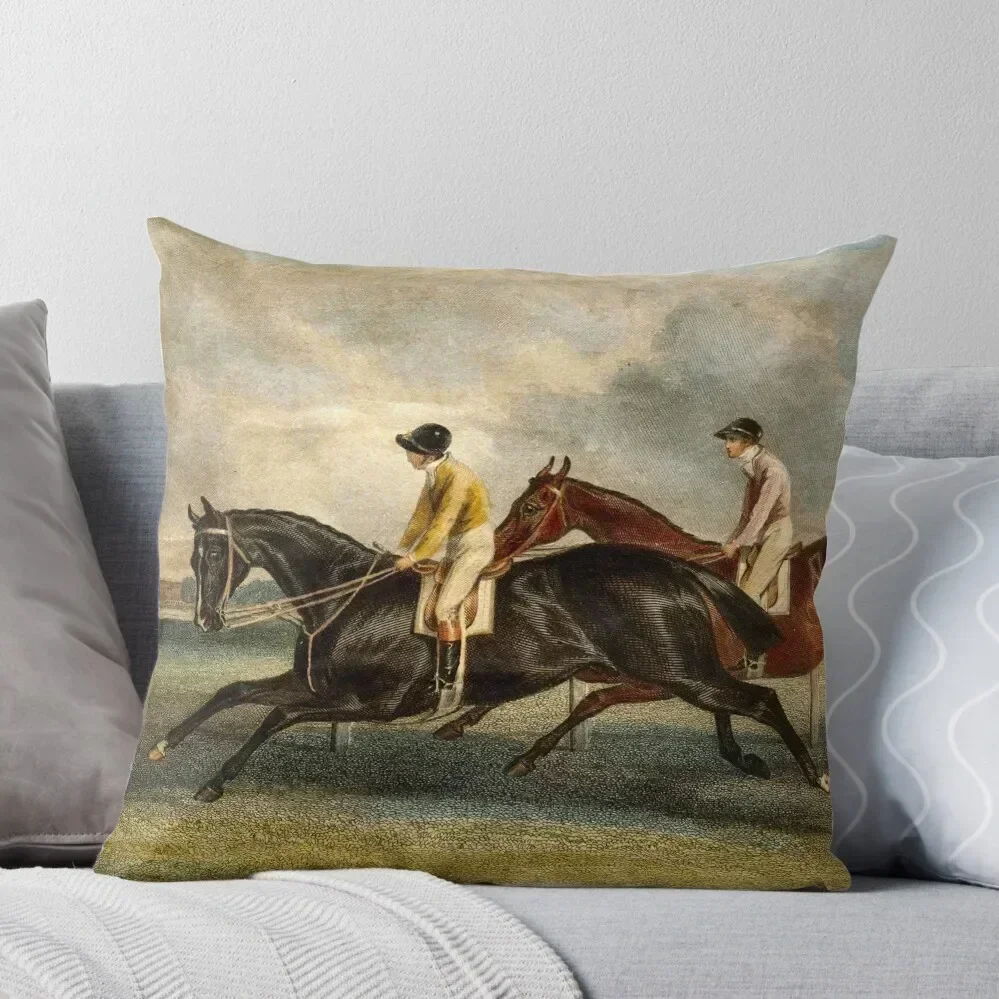 

Doncaster St. Leger 1840 Vintage Horse Racing Throw Pillow Cushions For Sofa Sofa Cushions pillow