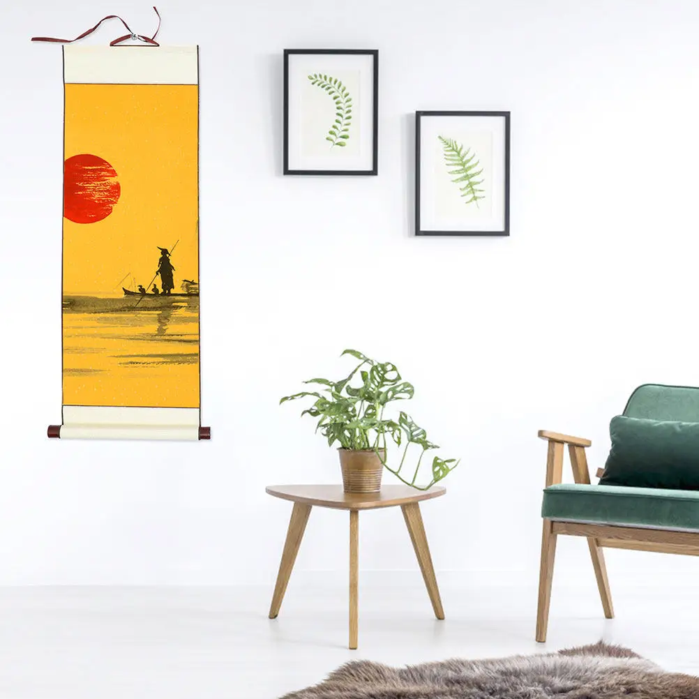 2Pcs Premium Xuan Paper Scroll for Chinese Calligraphy Painting Writing Sumi Art Blank Hanging Decor Scroll with Moderate Ink