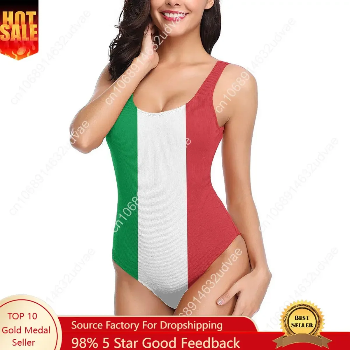 Italia Italiano Bandera italiana Bikinis con bandera de cobertura completa para mujer, traje de baño sexy, cintura baja, elástic