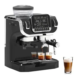 Mcilpoog TC520 Semi Automatic Coffee Machine with Grinder & Steamer, 6-Inch Large Display, Coffee Maker for  Home and Office.