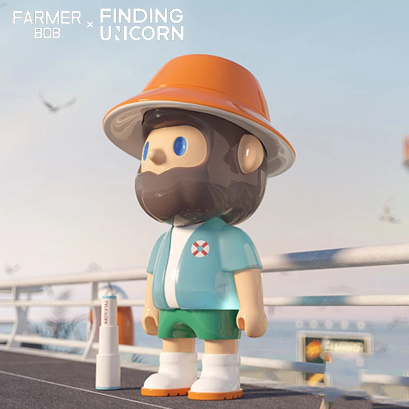 Original F.UN FARMER BOB Island Series Mystery Box Action Figure Kawaii Desktop Model Tide Play Toy Children's Holiday Gifts