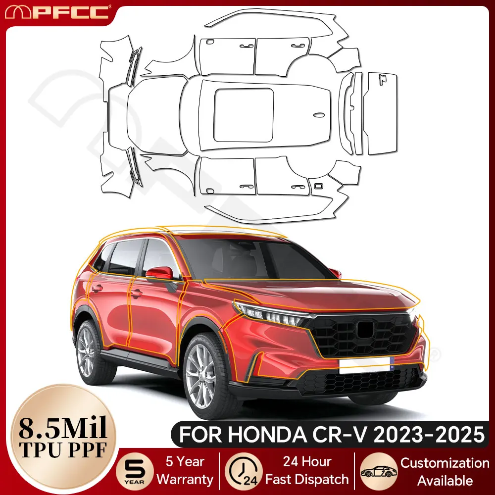 

For HONDA CRV CR-V 2023-2025 8.5Mil TPU Anti-scratch Paint Protection Film Pre-cut PPF Bra Car Body Clear Kit Resistant Cover