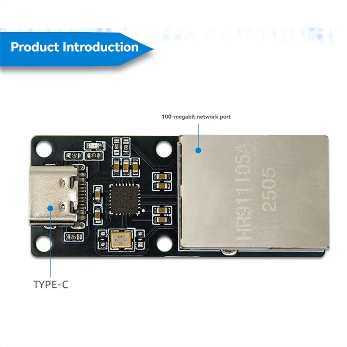

CH397A USB-C к Ethernet-модулю RJ45 Сетевая карта USB 100 Мбит/с с драйвером сетевой карты Plug and Play
