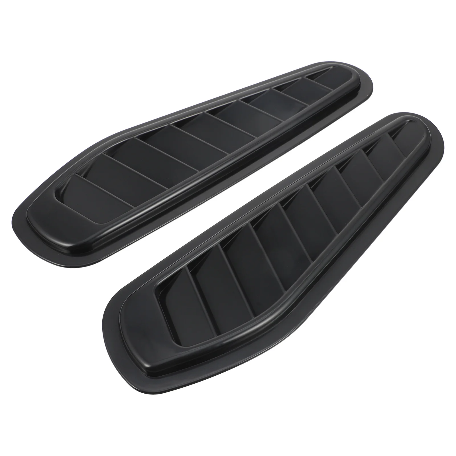 

Car Hood Vent Decoration Universal Air Flow Trim Rain Sun Protection Easy Stick Auto Exterior Lightweight Durable