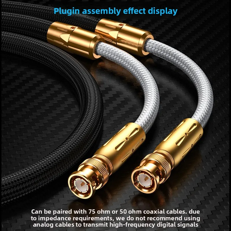 Taiwan imports BNC-G gold-plated digital coaxial audio 75 Euro 50 Euro clock BNC wire soldered SDI plug