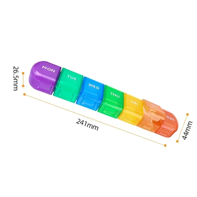 7 Days Weekly Separable Pillbox Tablet Holder Medicine Storage Case Drug Container Pill Organizer Weekly Capsule Pill Box