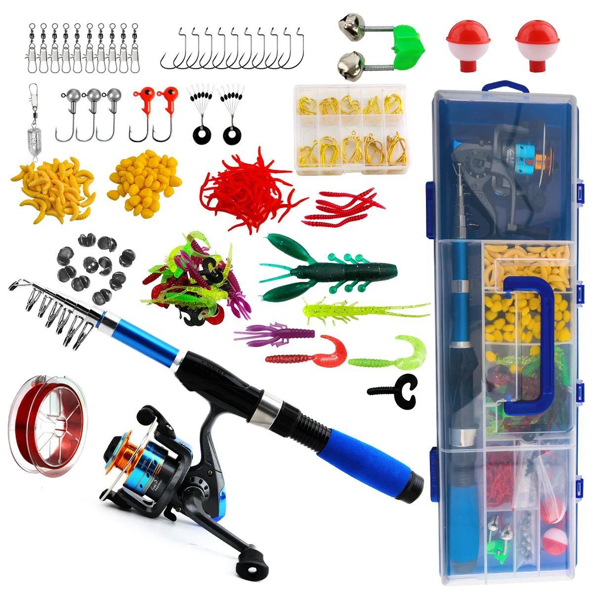 

Luya rod set, portable sea rod fishing bait box, carrying case, complete set