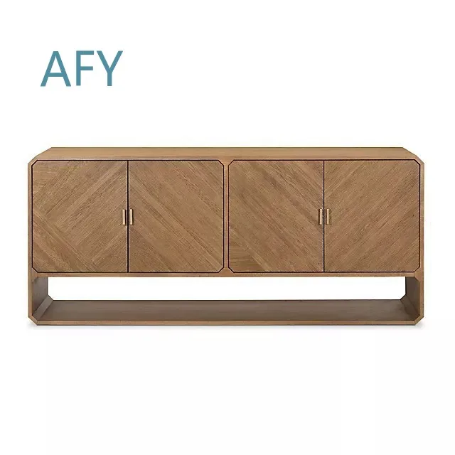 Wholesale Modern Rectangular Wooden Side Cabinet for Living Room Dining Room Storage Locker Custom Furniture for Home Office