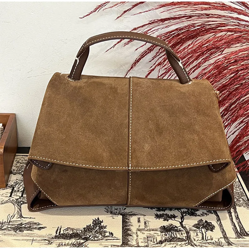 

Женская сумка через плечо с матовой строчкой, модная элегантная сумка в стиле ретро, дизайнерская регулируемая сумка через плечо большой вместимости