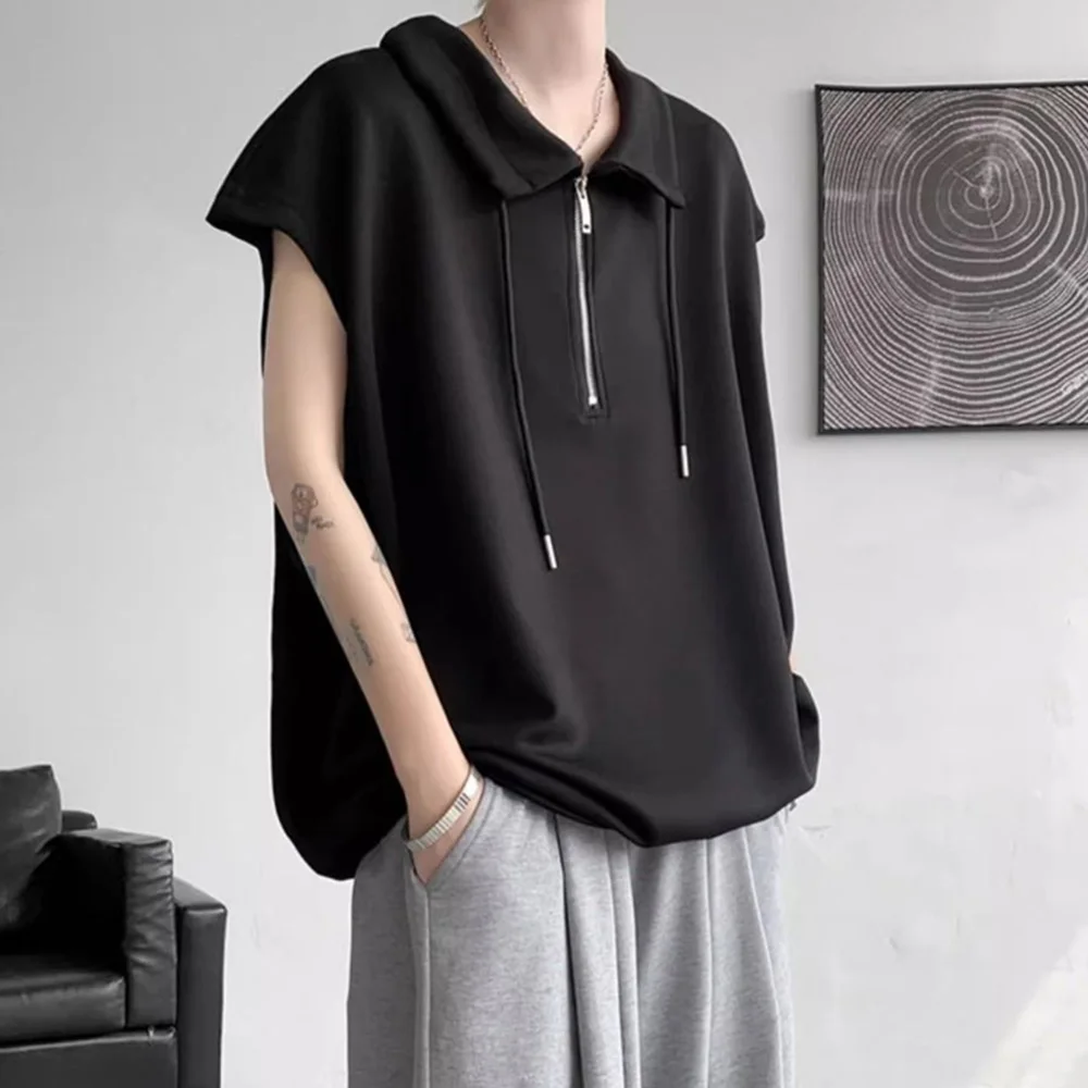 

Mens Vest Solid Color Sleeveless Vest Summer Casual Sports Gym Breathable High Street American Top Men's Clothing Unisex 2024