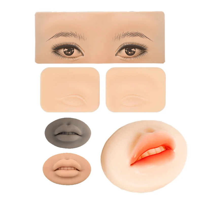 

50 шт. силиконовые 3D губы для практики кожи микроблейдинг татуировки аксессуары для перманентного макияжа начинающих косметическое обучение