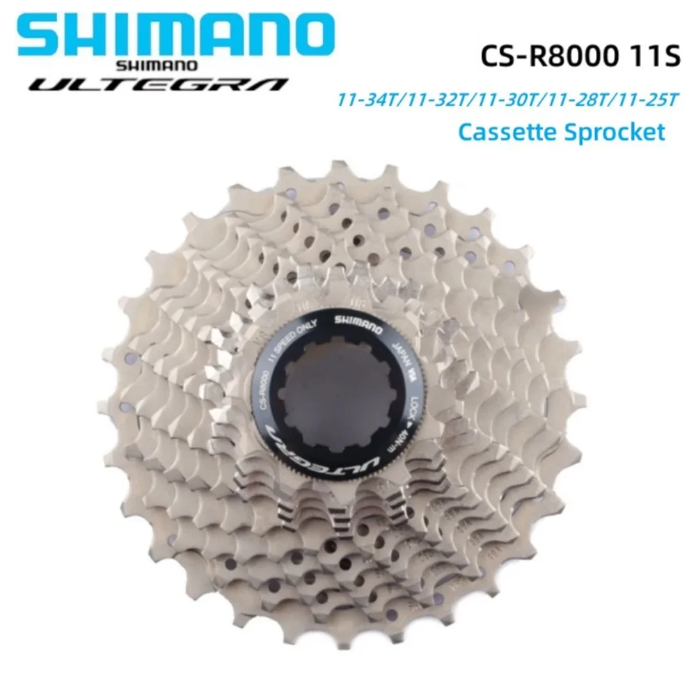 SHIMANO ULTEGRA R8000 Cassette Sprocket 11S HG800 11-34T 11 Speed CS-R8000 11-32T/11-30T/11-28T/11-25T Free Wheel For Road Bike