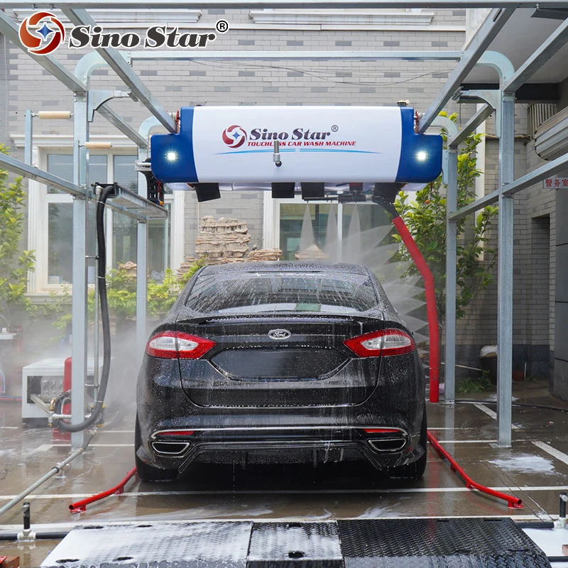 T12 Low Price 360-degree High Pressure Water Single Arm Automotive Touchless Car Wash Machine with Foam and Shampoo Function