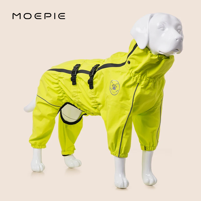 

Moepie Dog Raincoat Rain Poncho Border Collie Golden Hair Big Dog Four Feet Waterproof All-Inclusive Breathable Rushing Coat