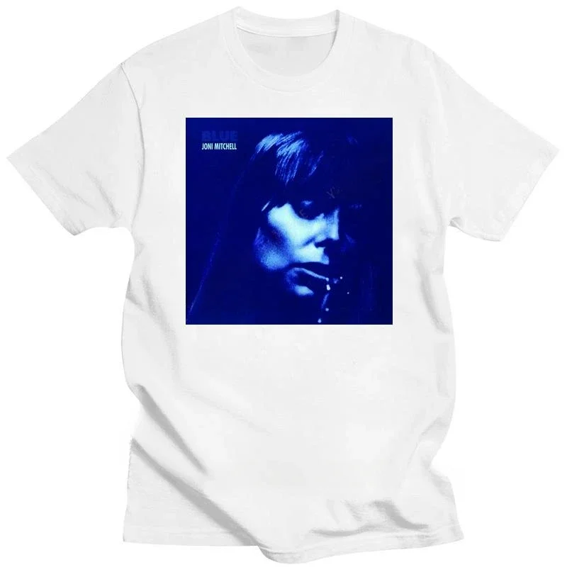 Male casual style New arrived black short sleeve brand top Blue funny Crewneck Round Neck Joni Mitchell fashion print tshirts