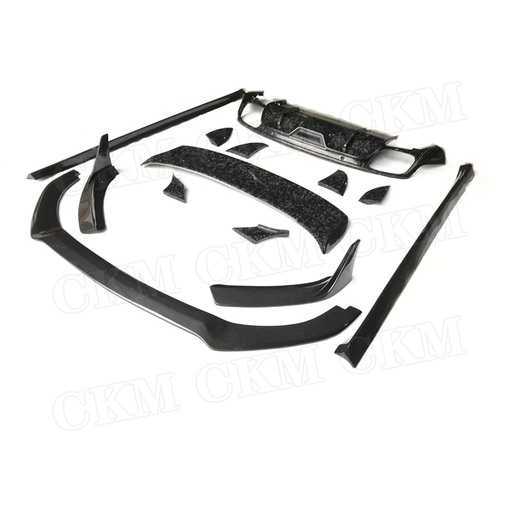 Rear Bumper Diffuser Rear Spoiler For Porsche Panamera 971 2017-2019 Dry Carbon Fiber Body kit Front Lip Splitters Side Skirts