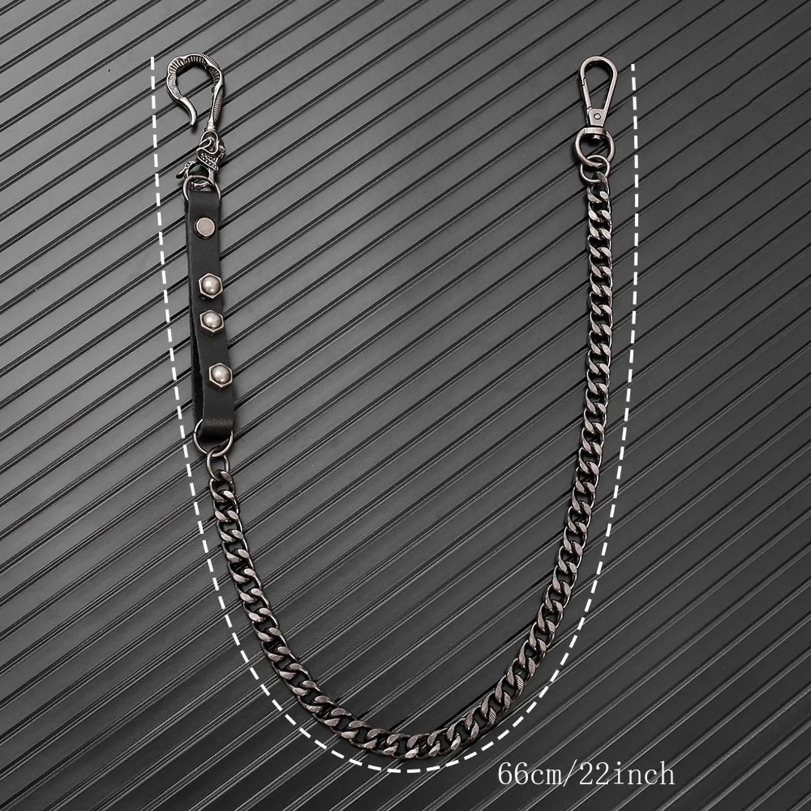 Unisex Punk Hip Chain Waist Belt Iron Material Fashion Jewelry for Streetwear and Party Pants