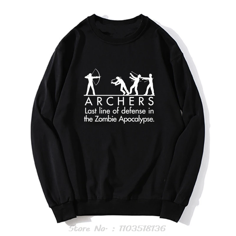 Men Clothing Archers VS Zombies Hoodie Classic Archery Lover Bow Arrow Sports Fitness Graphic Sweatshirt Unisex Vintage Clothing