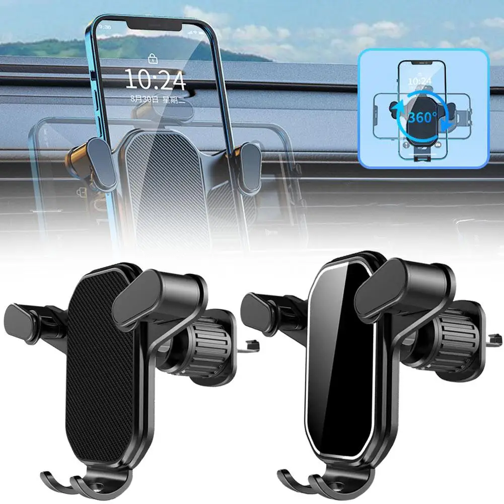 Car Air Vent Phone Holder With Ventilation Hook 360 Degree Supports Rotation Accessories Car Shake Anti Non-slip C1S0