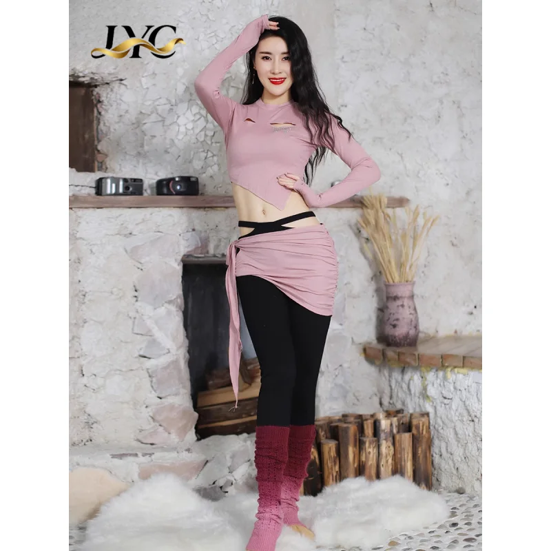 ชุดเต้นระบำหน้าท้องสำหรับผู้หญิง ฤดูใบไม้ผลิ/ฤดูร้อน ปี 2026 แขนยาว พร้อมกางเกงสำหรับการแสดงเป็นกลุ่ม