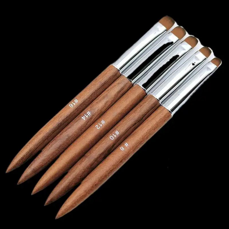 **1PC French Nail Art Brushes Flowers Drawing Pen Versatile Nail Drawing Pen Nail Tools Sandalwood Handle Manicure Pen