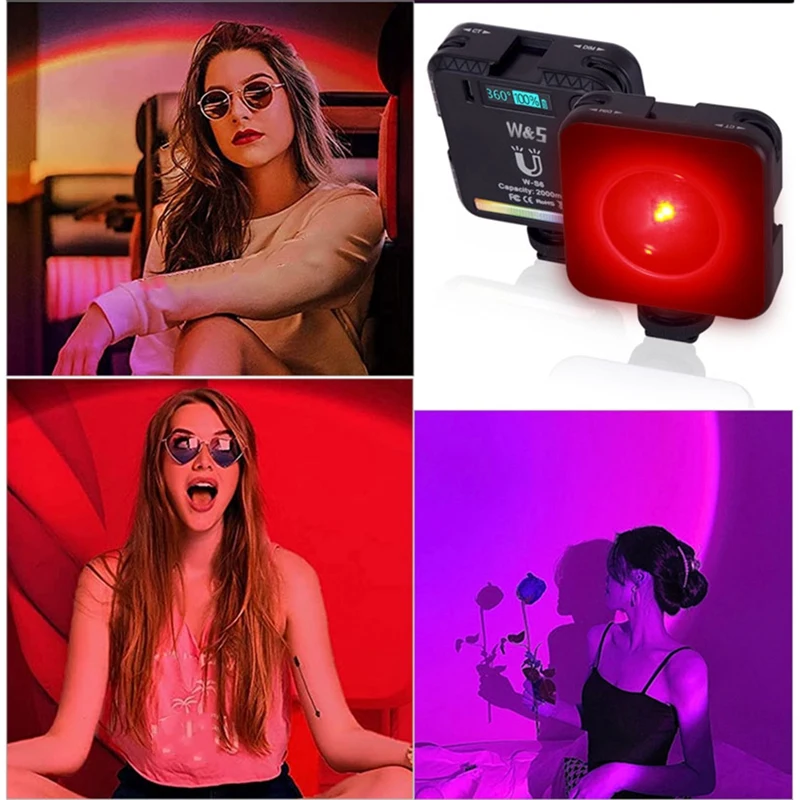 Ws6サンセットプロジェクションランプ、フルカラー雰囲気ライト、RGBビデオフィル、寝室、店舗、ライフデコレーション