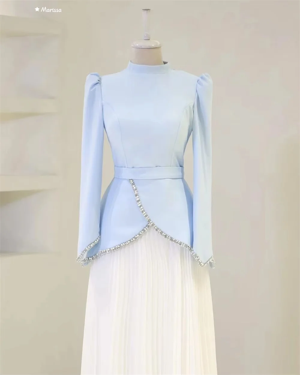 マリッサイブニングドレスウエディングドレス 2025 カスタムメイドシックなイブニングドレス女性ストレートスカートツーピースセットウェディングパーティードレス