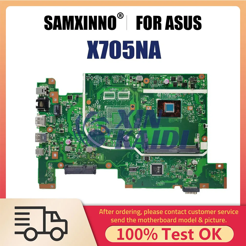 

Notebook Mainboard For ASUS Vivobook X705 X705NA X705N Laptop Motherboard CPU N3350 N42000 N5000 100% Test OK