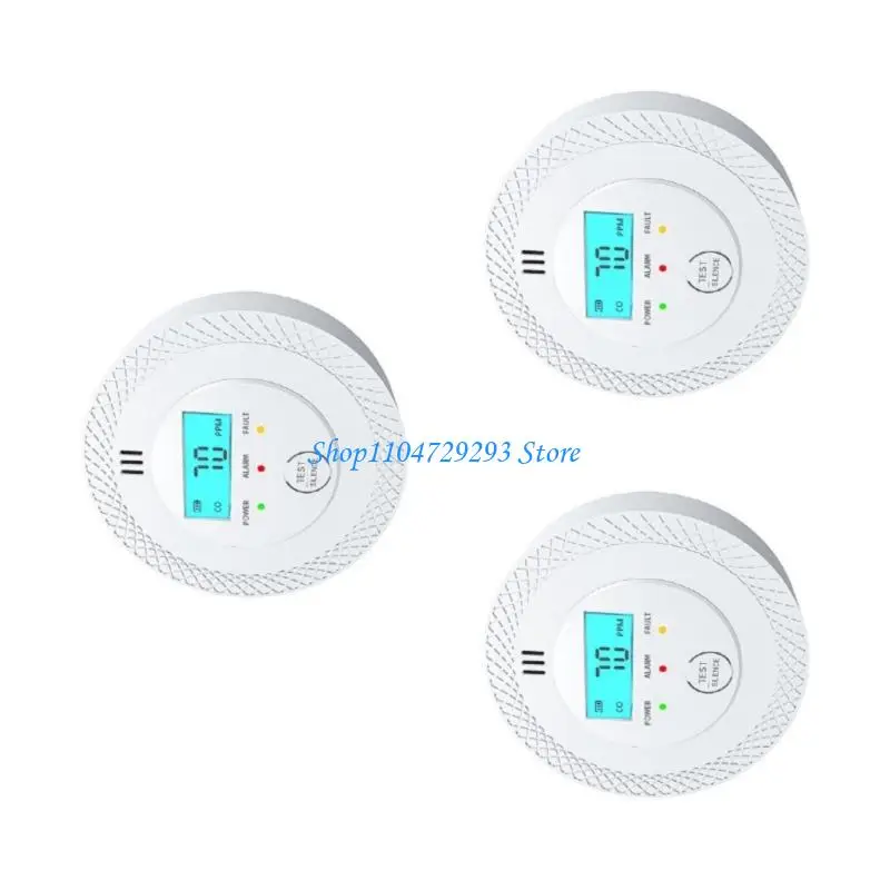 Moniteur CO portable Y2GD avec batterie remplaçable Alarme monoxyde carbone pour maison