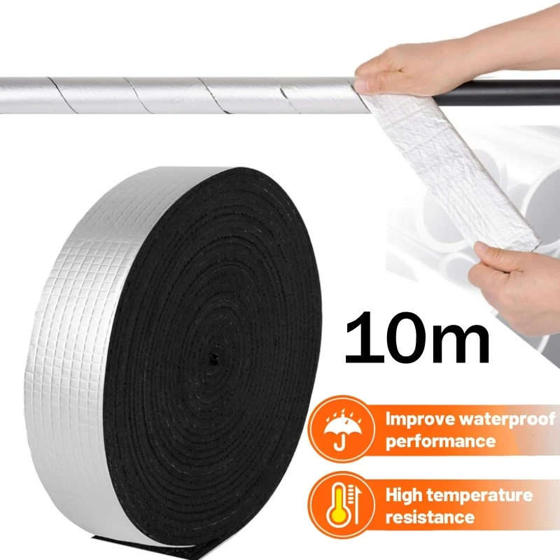 

Высокотемпературная клейкая лента из алюминиевой фольги для изоляции труб, линии подачи воды, сделай сам, нагревание, охлаждающий воздуховод, уплотнение и ремонт