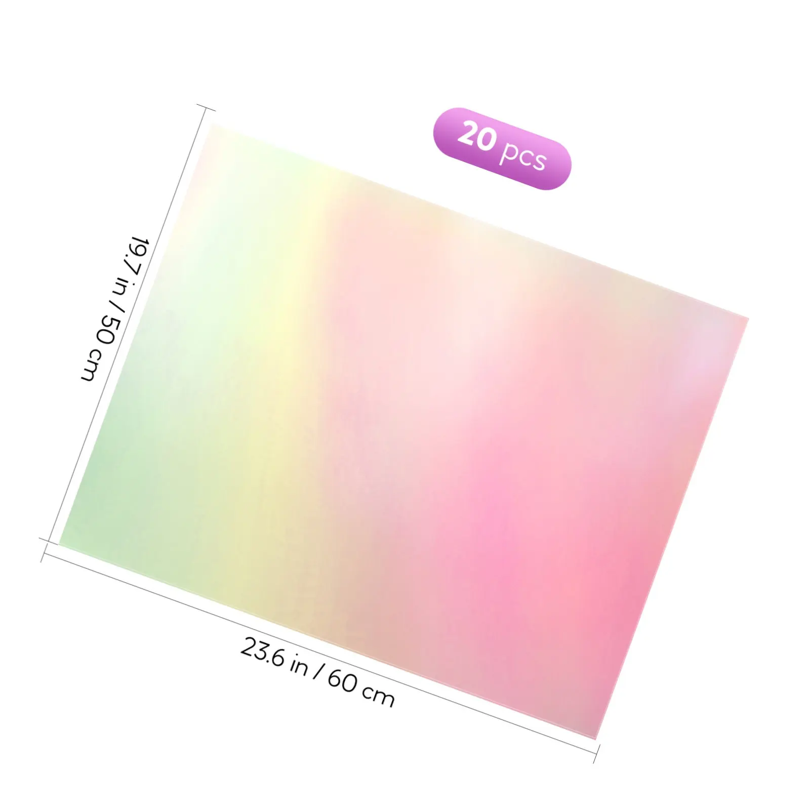 20Pcs Cellophane Wrap Paper Iridescent Packing Film for Flowers Gifts Crafts Baking Cookies Chocolates Candies Wine Bottles