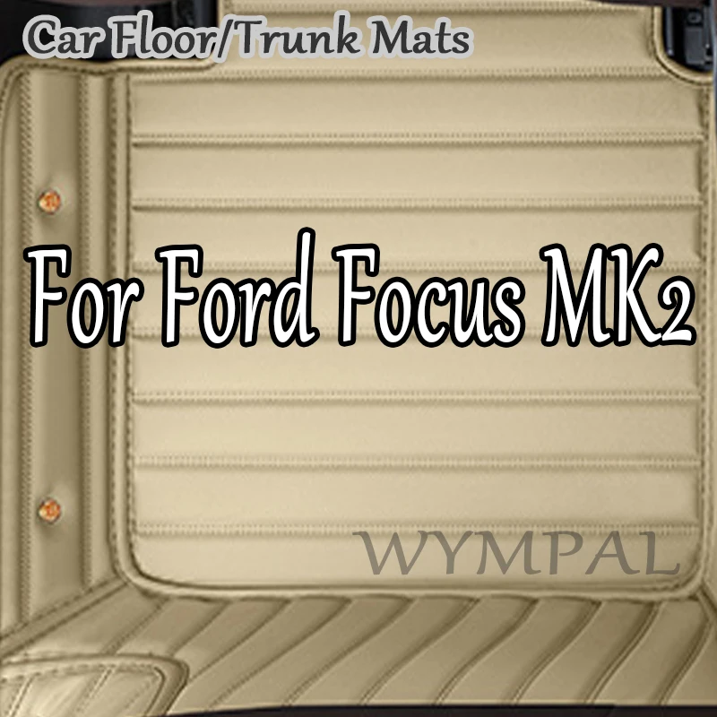 

Luxury Custom Automotive Car Floor Mats For Ford Focus MK2 2008 2009-2011 Auto Luxury Leather Men Women Car Mats Full Coverage
