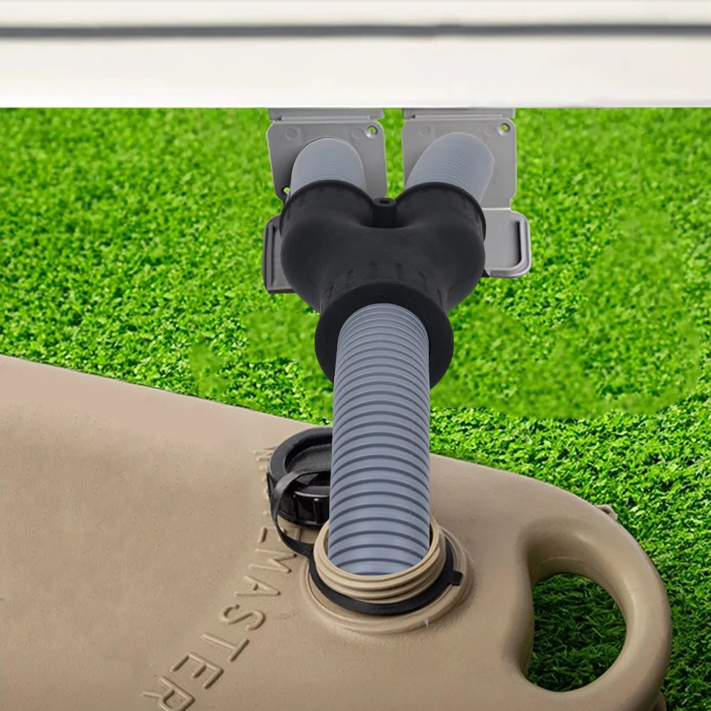 

Rv Wastewater Discharge Port Flexible Pipe Y-Shaped Connection Kit 28.5mm Suitable For Waste Hog / Master Caravan Replacement