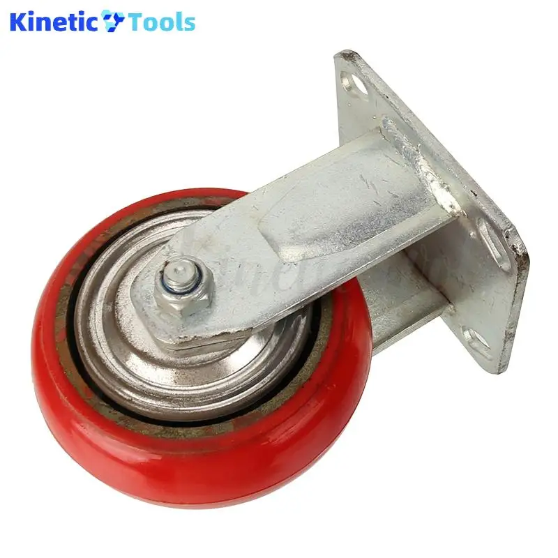 

5-Inch Iron Core Korean-Style Red Fixed Wheel Cart with Dedicated WearResistant LoadBearing Wheels for Home Hardware Accessories