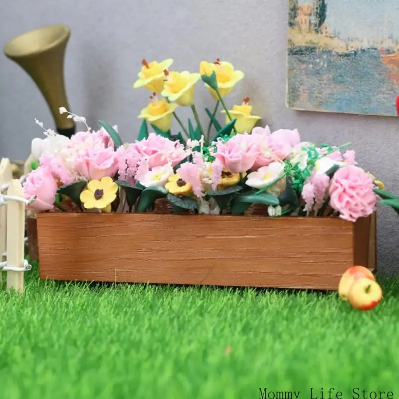 

Miniature Mini Artifical Flower Model Doll Houses Plant Accessory Realistic 1:12