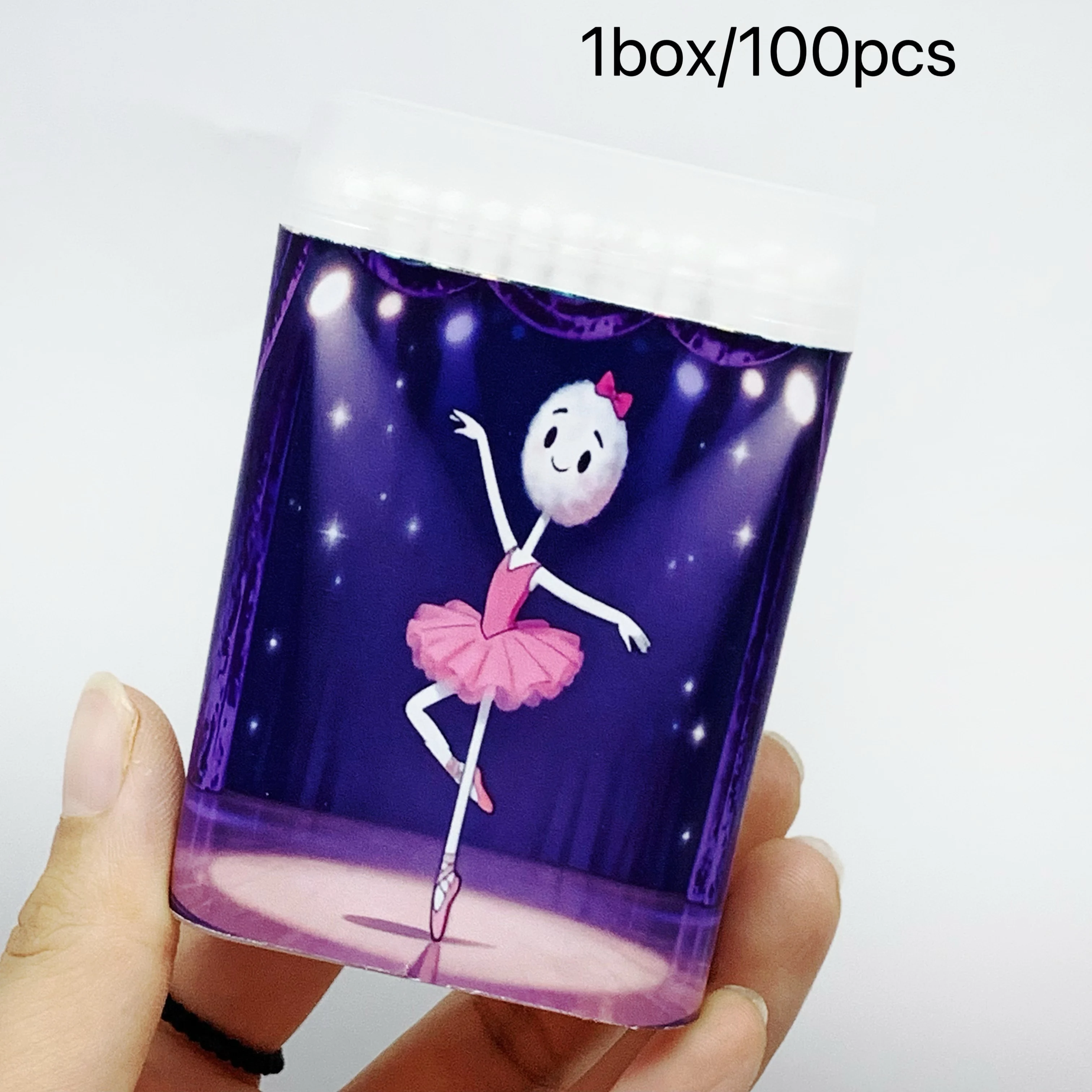 300 قطعة قزم الباليه تحت عنوان مسحات قطنية مزدوجة الأطراف عنصر راقصة الغابات الإبداعية أعواد قطنية