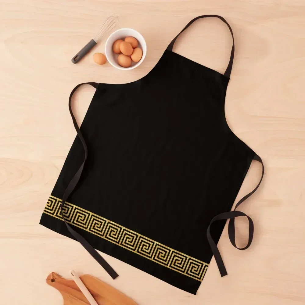 

Gold Greek Key Apron Kids Smock for hairdressing painters Restaurant Kitchen Equipment Apron