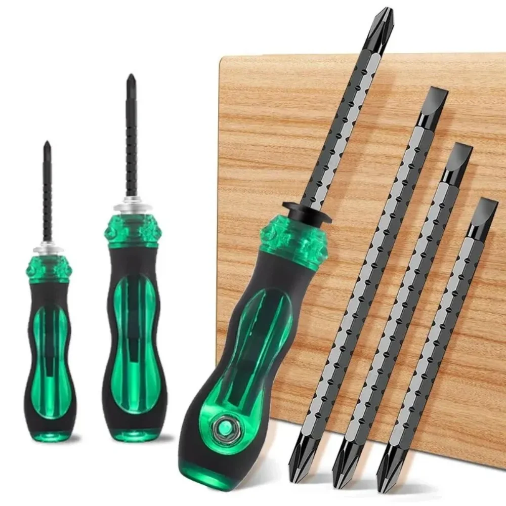 Multipurpose Telescopic Adjustable Magnetic Cross Screwdriver Non-Slip Household Repair Tool