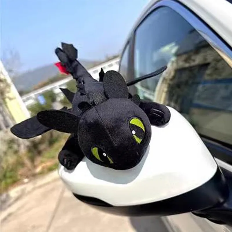 Kawaii Anime Dragon Tamer Toothless Baby Wings Moving Roof Doll Cute Cartoon Car Exterior Sunroof Pendant Dolls Toys Kids Girl