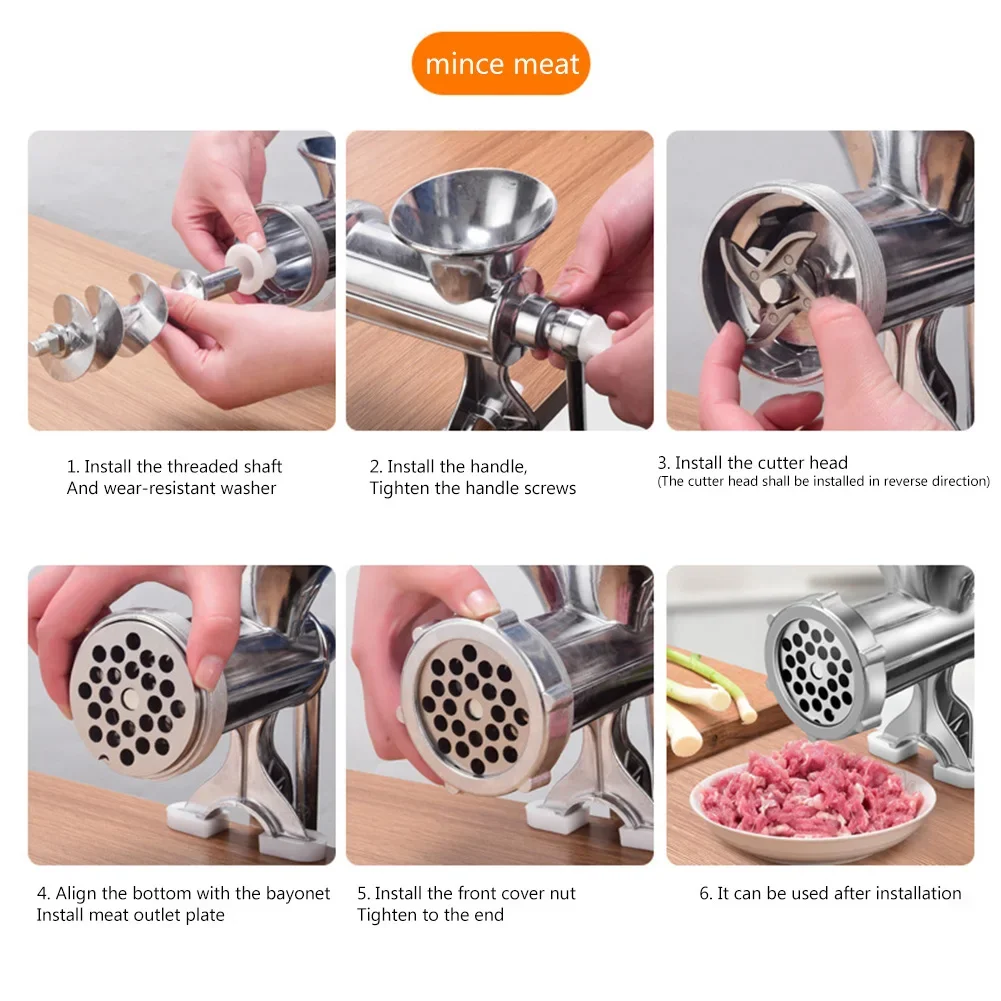 Multifunctional Meat Grinding Machine Cooking Tools Portable Sausage Stuffer Filler Beef Sausage Pasta Maker Kitchen Supplies