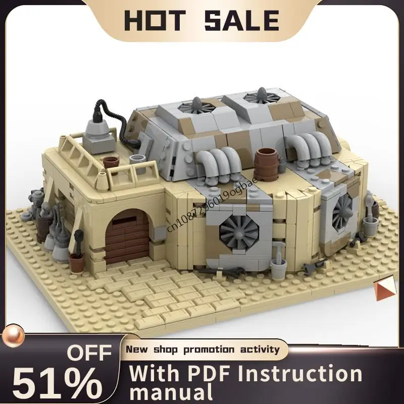 

New 1203Pcs Famous Star Battle Movie Moc Tatooined Control Room Model Diy Creative Ideas Kids Toys Birthday Gift Custom Puzzle