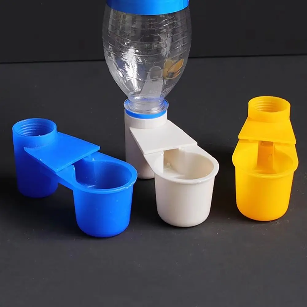 Large Capacity Pet Bird Waterer Plastic Bottle Interface Automatic Drinker Double-mouth Splashproof Parrot Cage Waterer