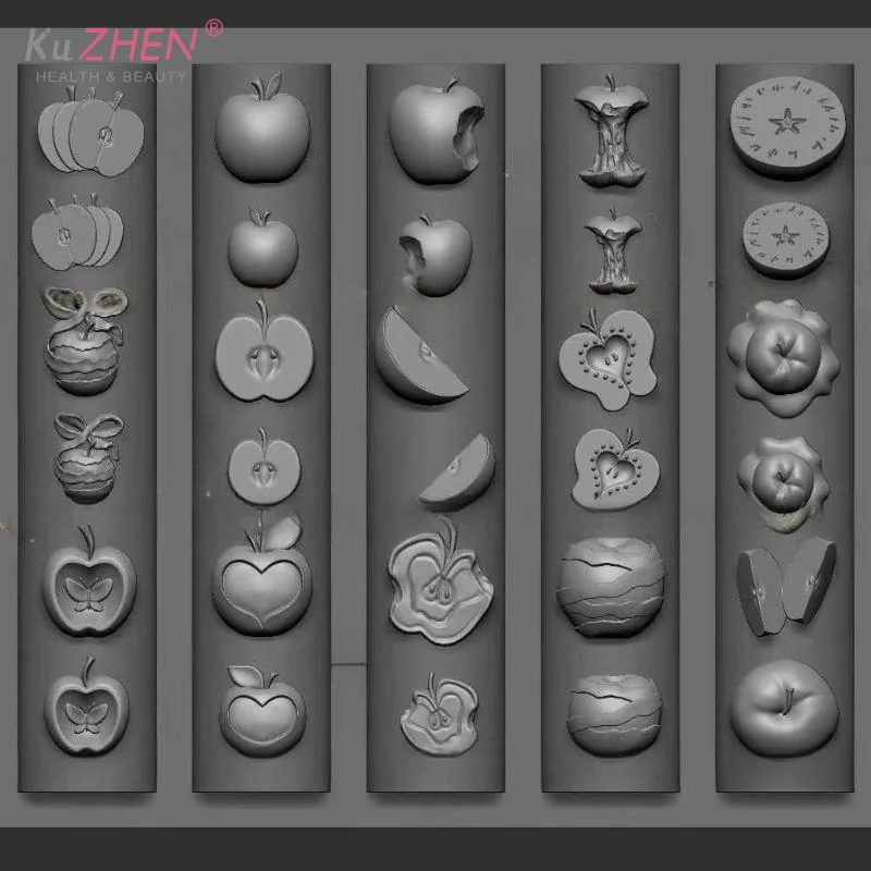 Moule à ongles 3D en Silicone, animaux mignons de dessin animé, bricolage, conception de fruits, moule Transparent, outils de conception de manucure, décoration Nail Art