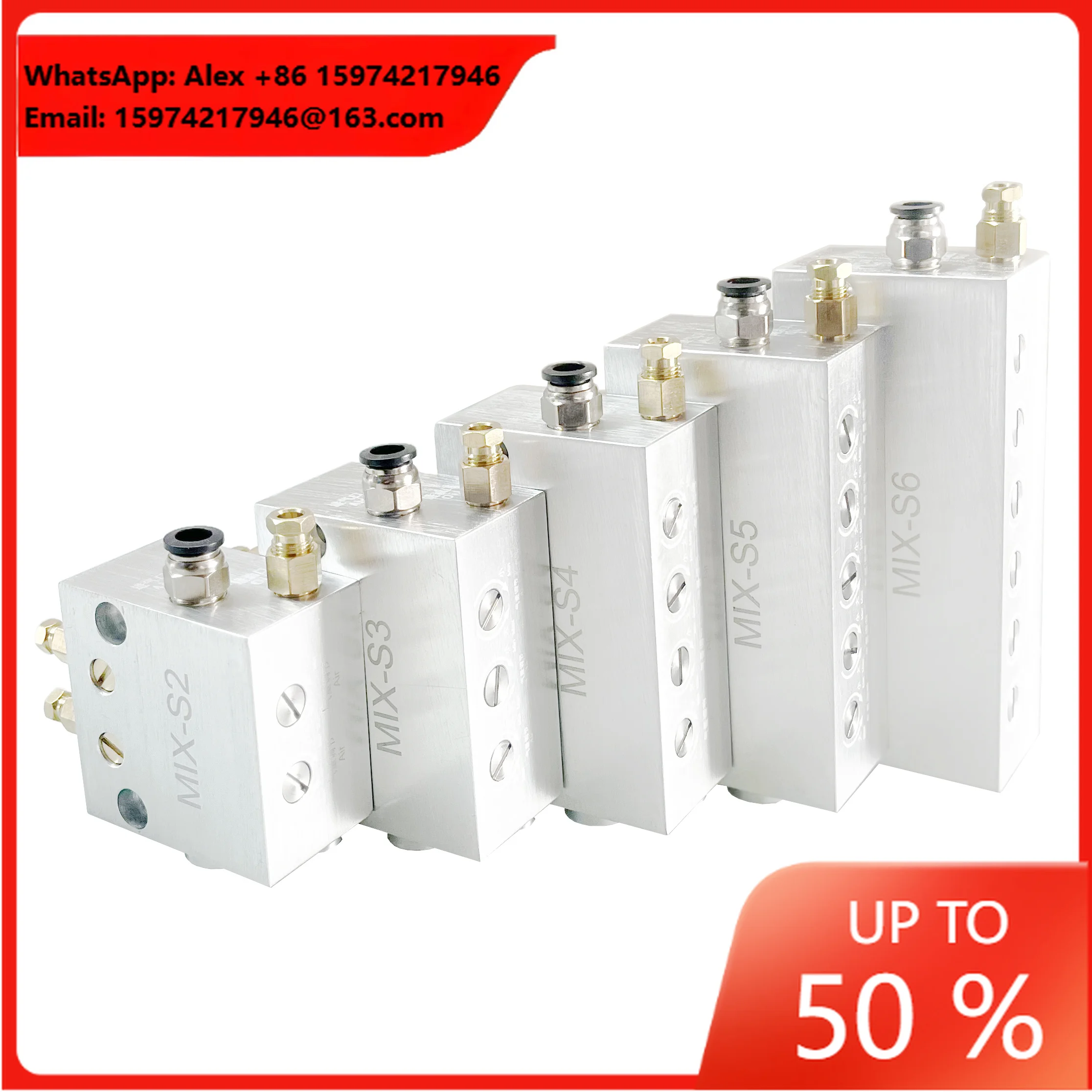 Bearing Oil And Air Lubrication System Oil And Air Mixing Distributor 0.03CC 0.06CC 0.1CC 0.16CC For Bearing Spindle Machine